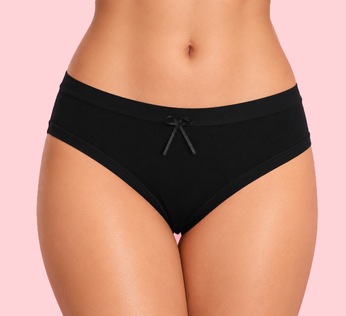 Bikini de Algodón con Elástico en la Cintura