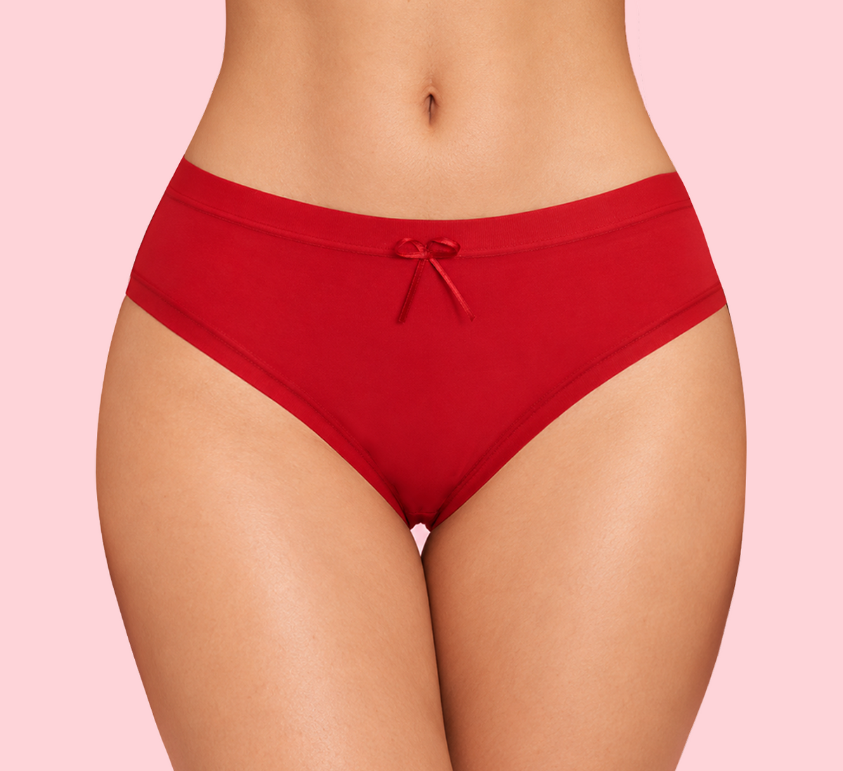 Bikini de Algodón con Elástico en la Cintura