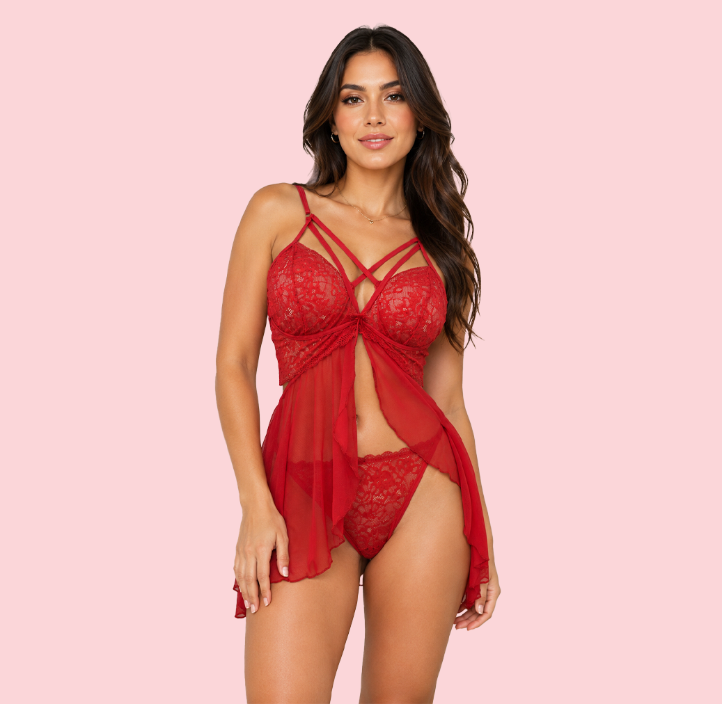 Babydoll con Tiras Cruzadas